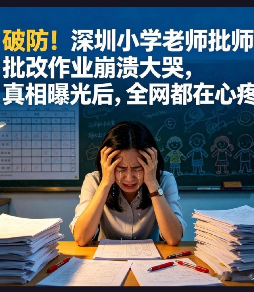小学数学老师批改作业时崩溃大哭，这究竟是为何？近日，深圳韦丹兰老师因学生基础知识