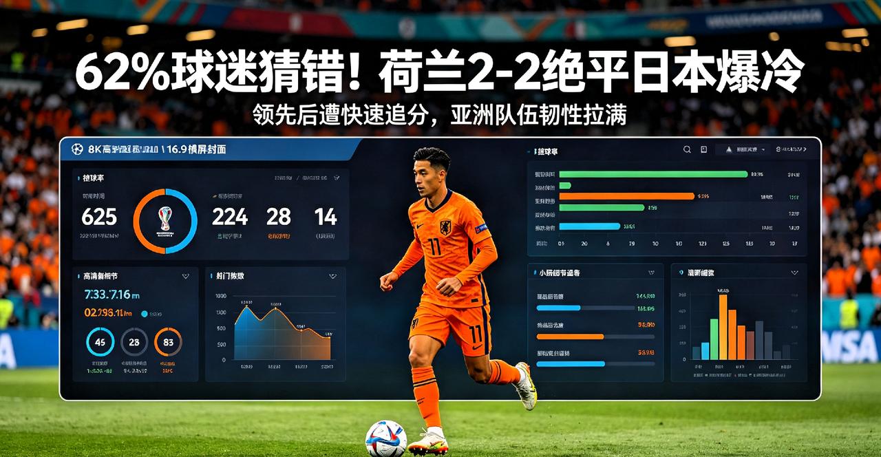 62%球迷押荷兰取胜，最终2-2绝平日本！这场平局狠狠打脸无数预测
美加墨世界杯