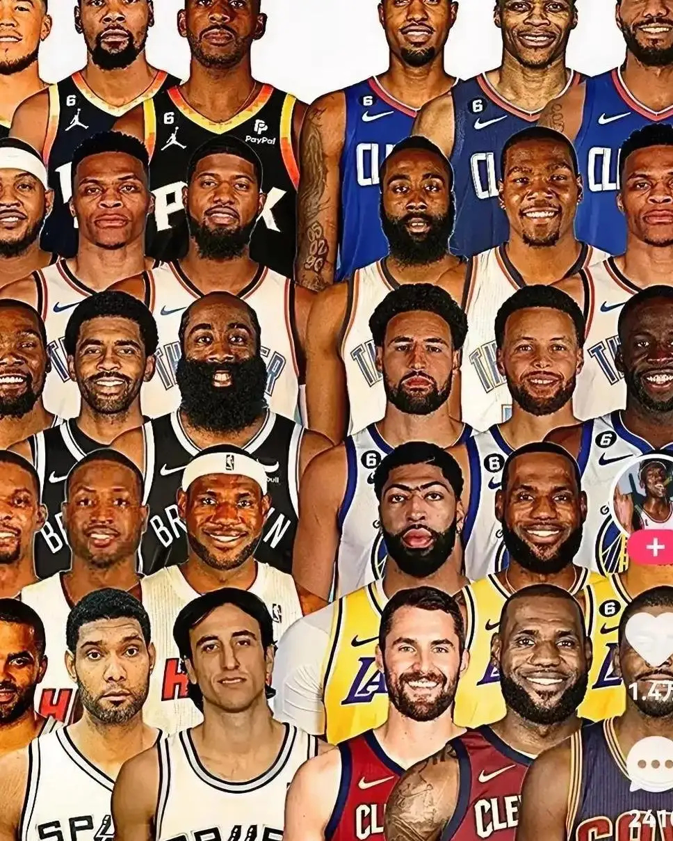 NBA历史上最强三人组，你认为哪组是最出色的呢？杜兰特，布克，保罗伦纳德，乔治，