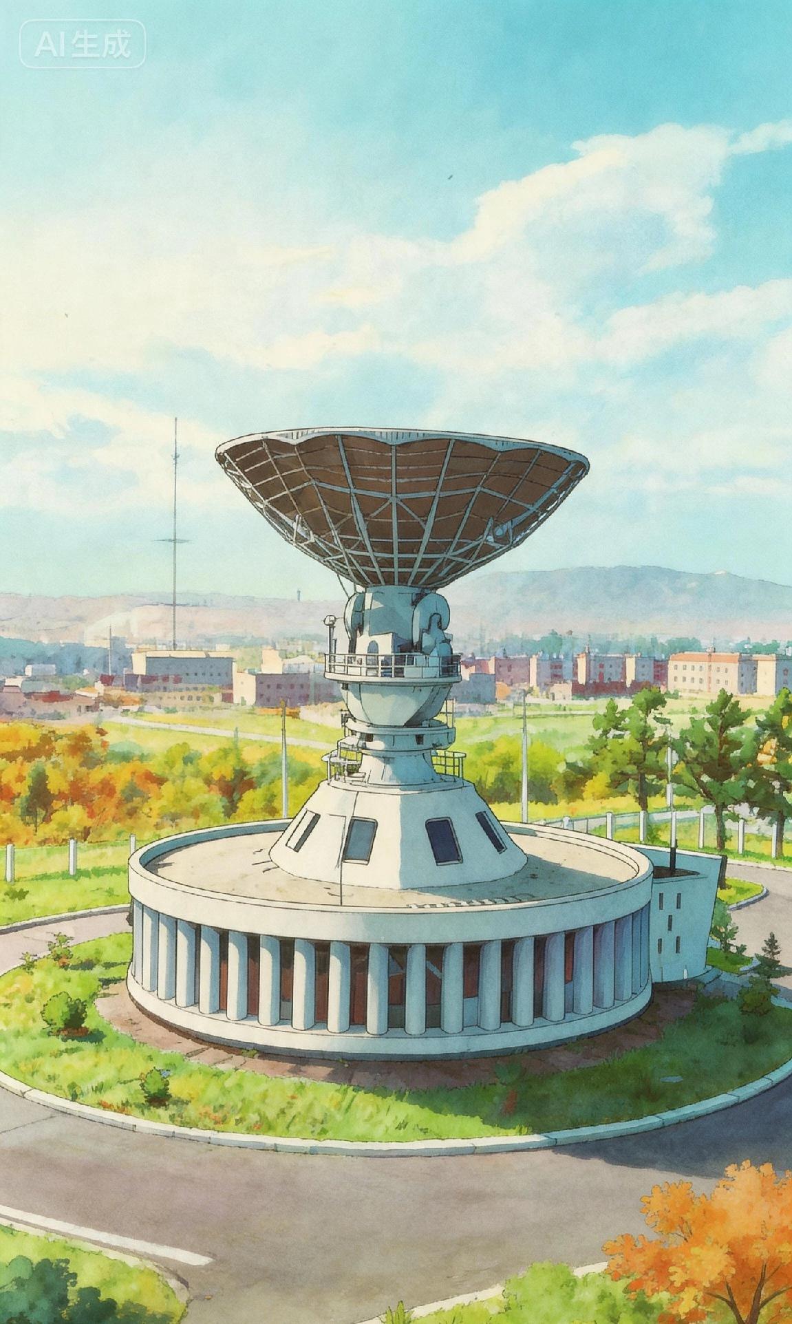 🏗️ 照片中南萨哈林斯克的这座地面站，是那个时代最高科技的化身：巨大的钢筋混凝