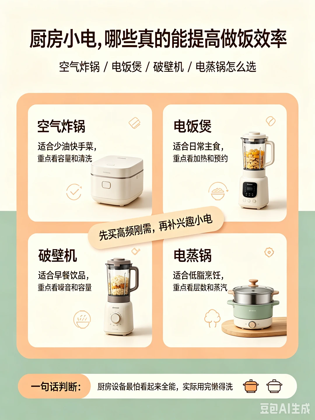 厨房小电，哪些真的能提高做饭效率？