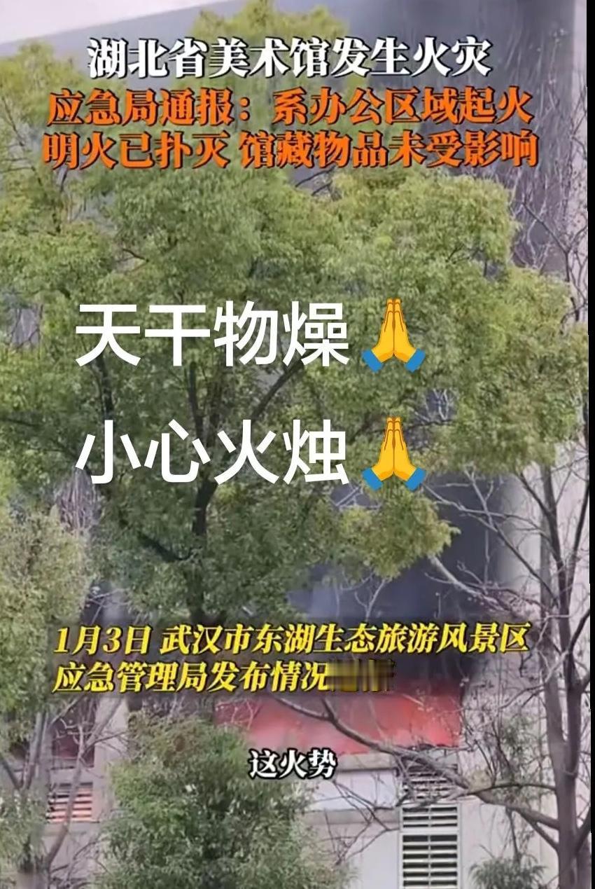 湖北美术馆称走水的是办公区域，藏品没有事，

看似轻描淡写，但实际上办公区域才是