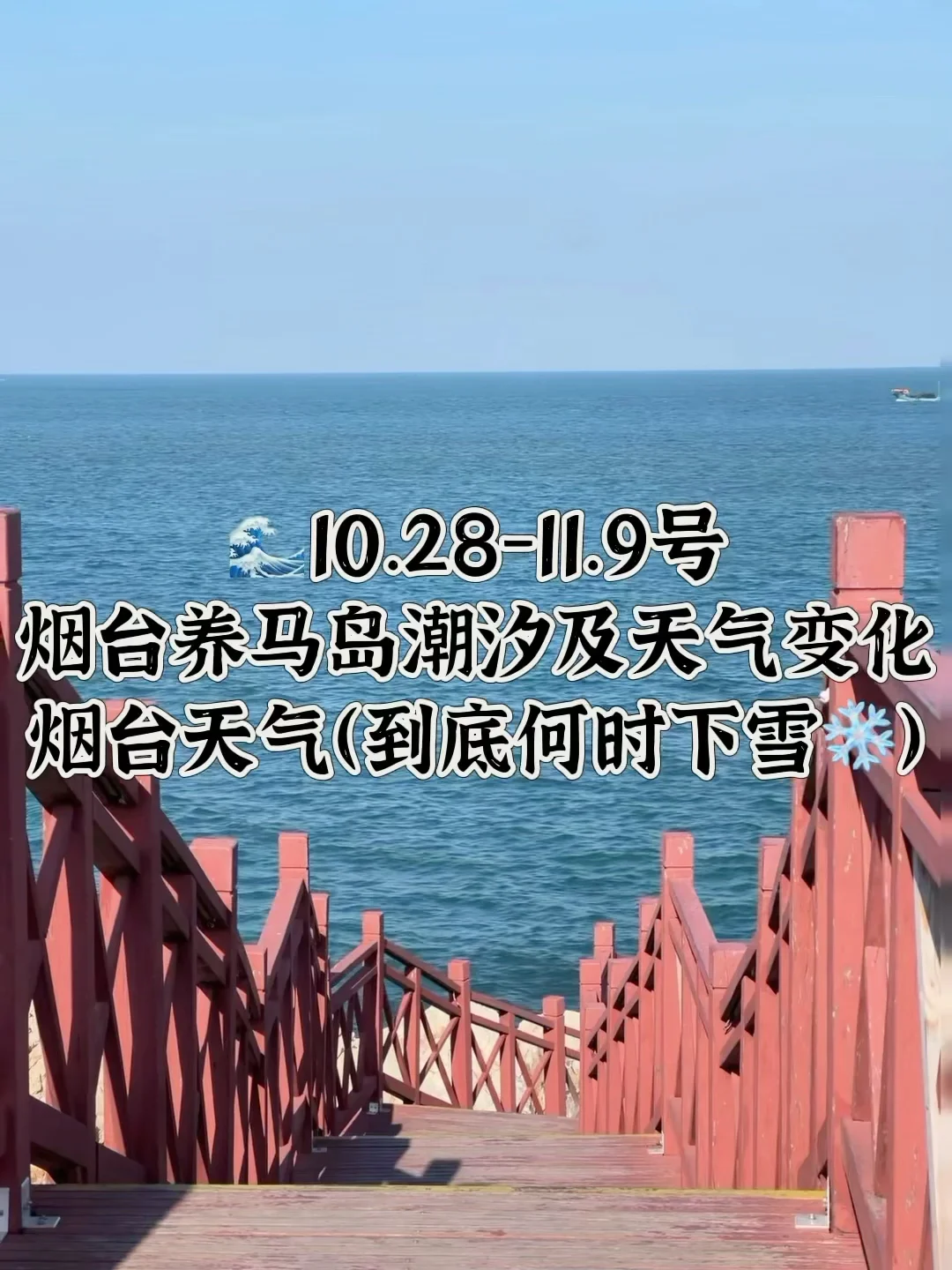 📍10.28-11.9号烟台养马岛潮汐及天气变化
