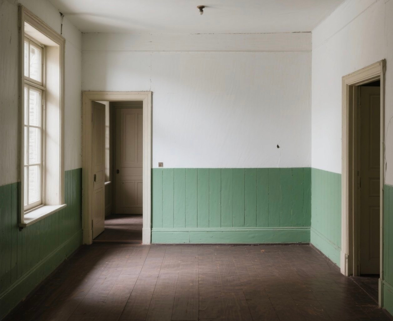 为什么小时候的墙是上白下绿的还真别说，以前很多的地方都是上白下绿，还有就是后来很