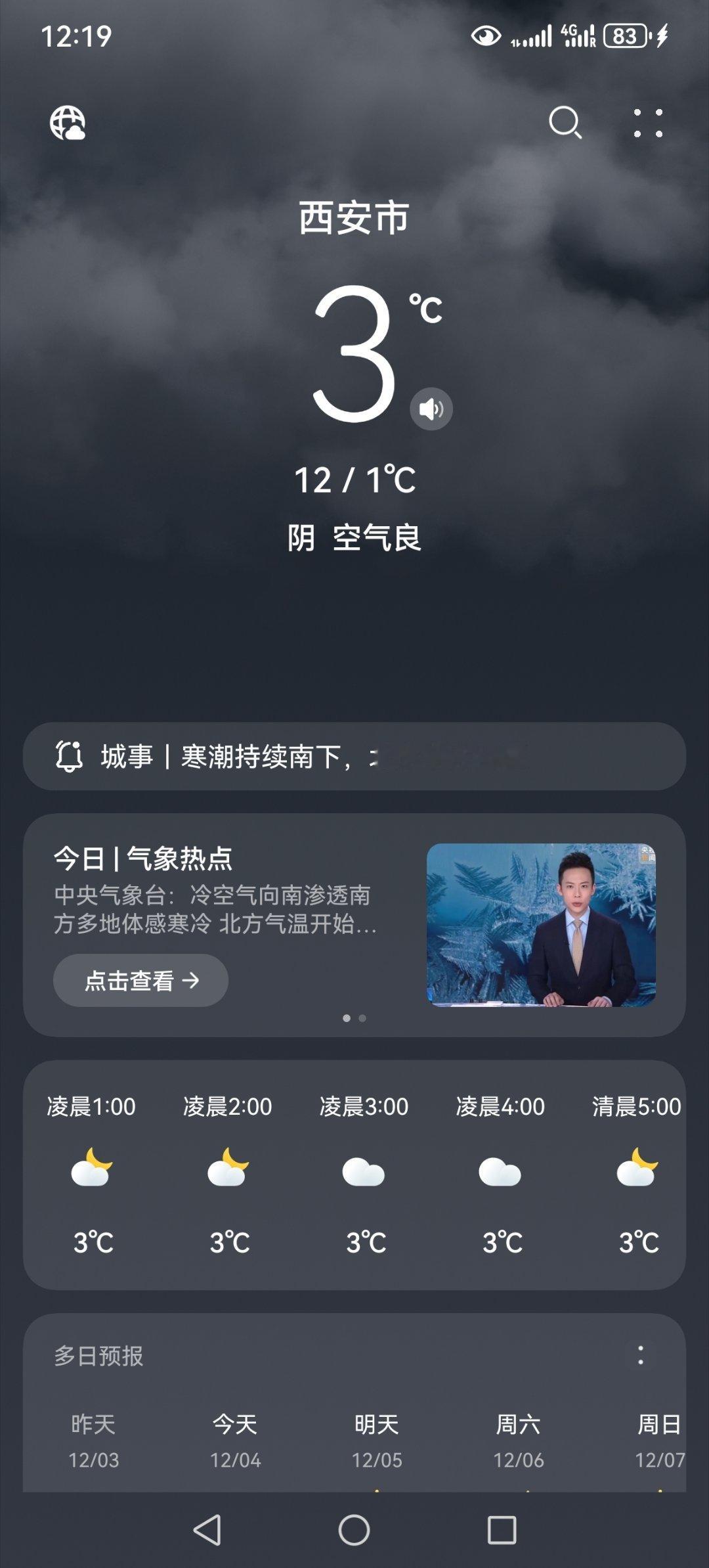 冬天是真正的来了，外面能冻死注意保暖，晚安生活手记 西安