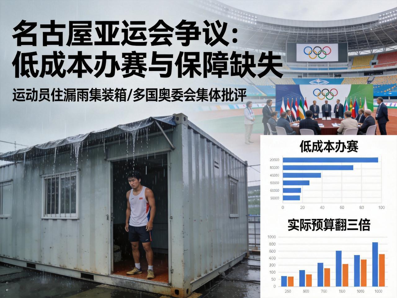说好的“低成本办赛”，最后预算翻三倍，却把运动员塞进漏雨的集装箱，连两米高的选手