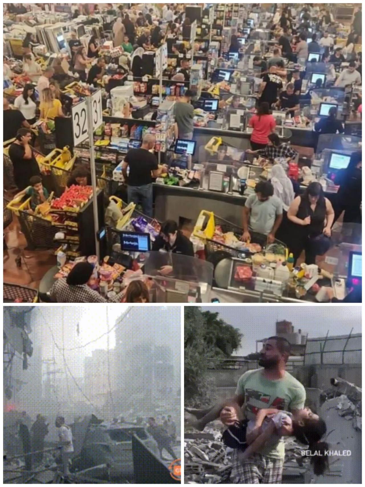 同一片天，不同的世界！[祈祷][祈祷][祈祷]
以色列人忙着为一日三餐购买口粮，