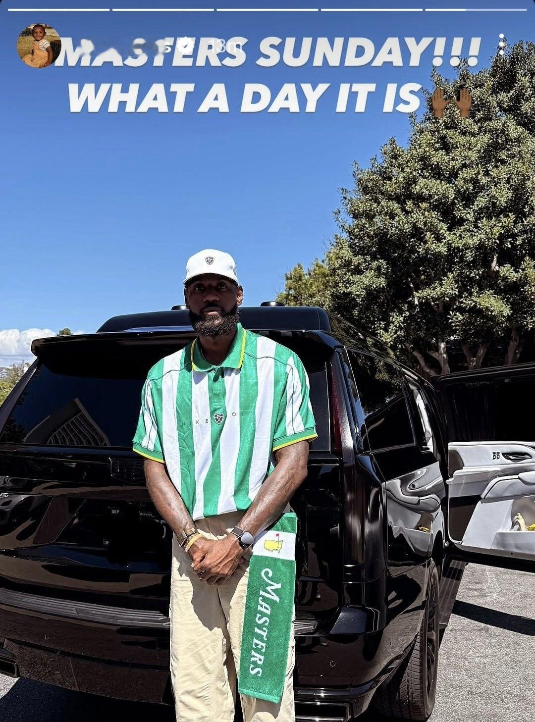 洛杉矶湖人 詹姆斯出战常规赛收官战前，先打打高尔夫热个身！詹姆斯出战常规赛收官战