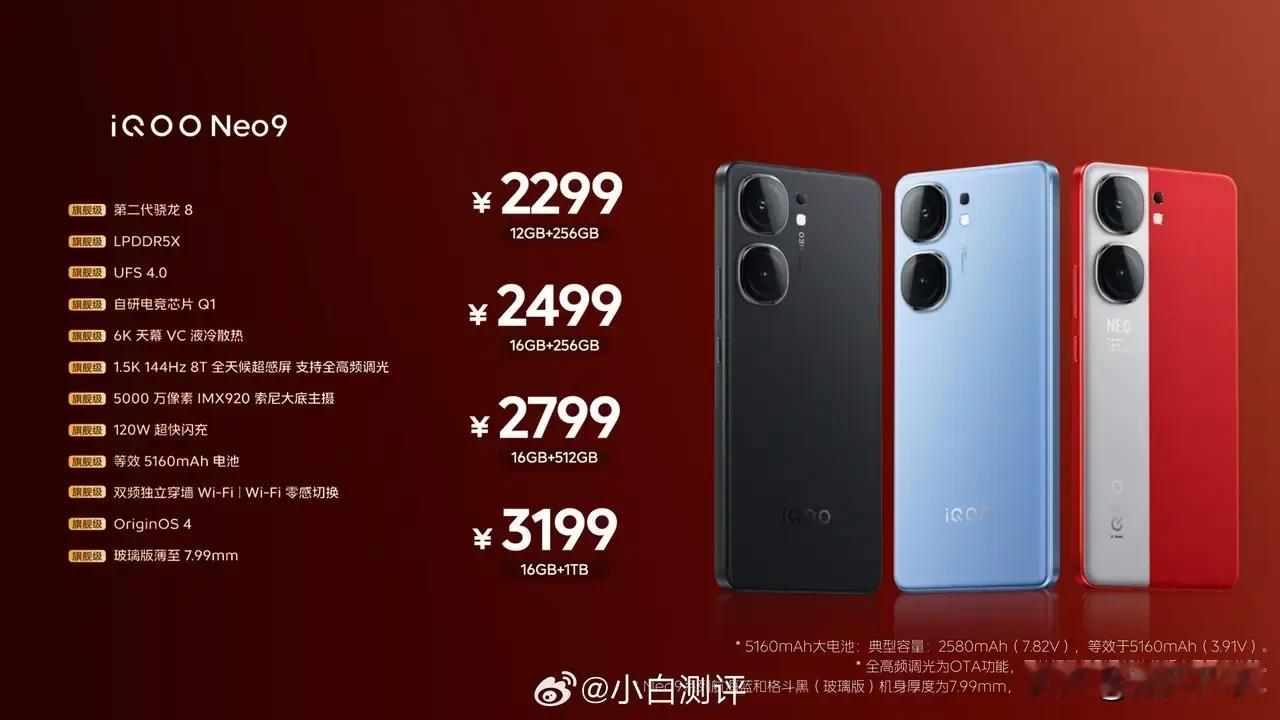 iqoo neo9得算最便宜的8g2手机了吧？
不止便宜，硬件也有些诚意，一个主