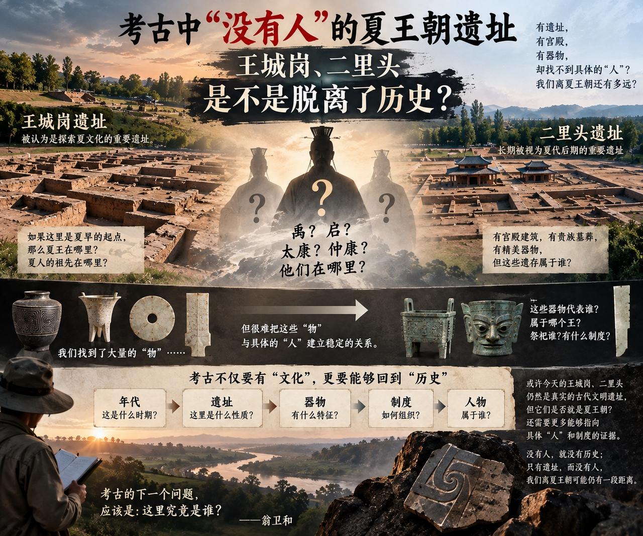 考古中“没有人”的夏王朝遗址，王城岗、二里头，是不是离真正的历史还有一段距离？