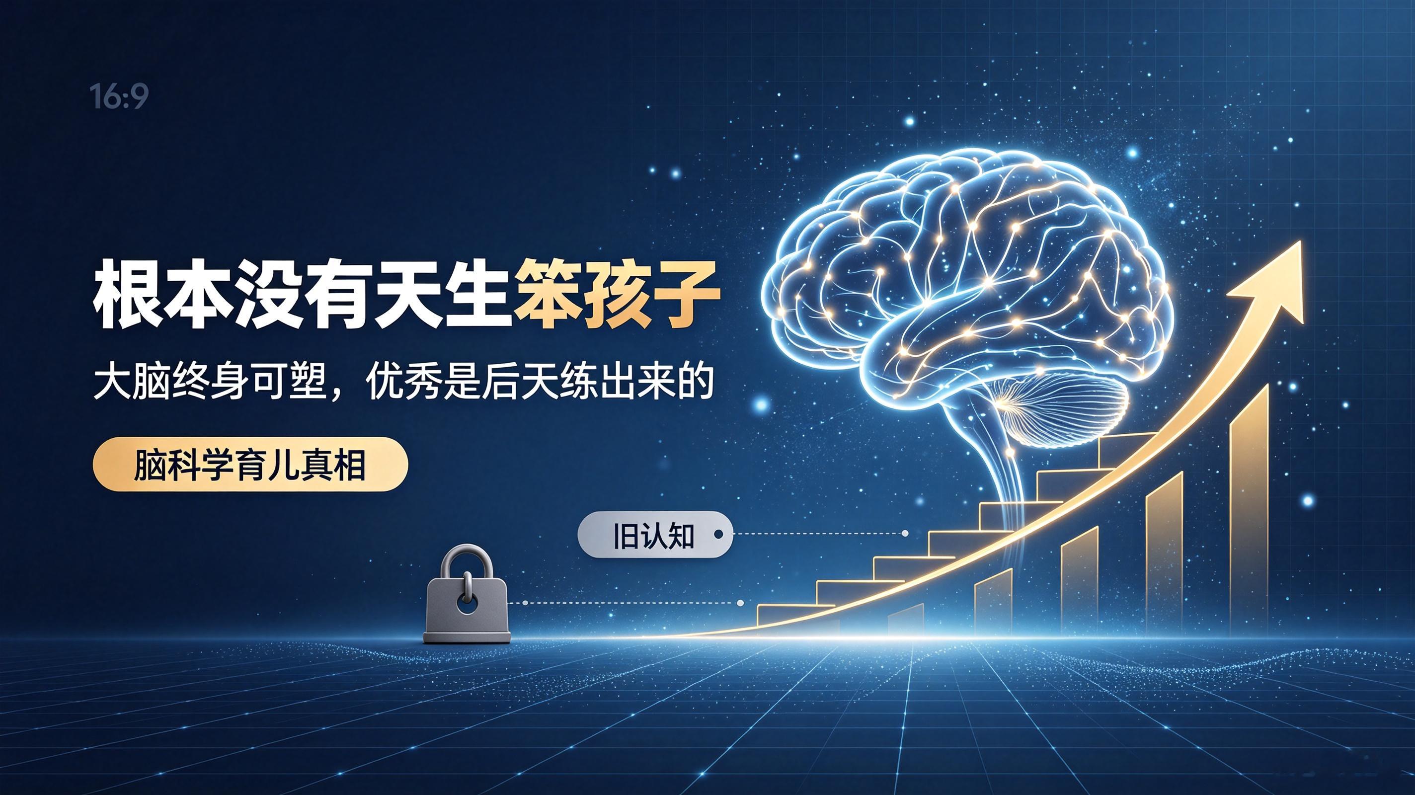 【脑科学颠覆认知：根本没有天生笨孩子，大脑一辈子都能翻盘】生活里，太多家长被一句