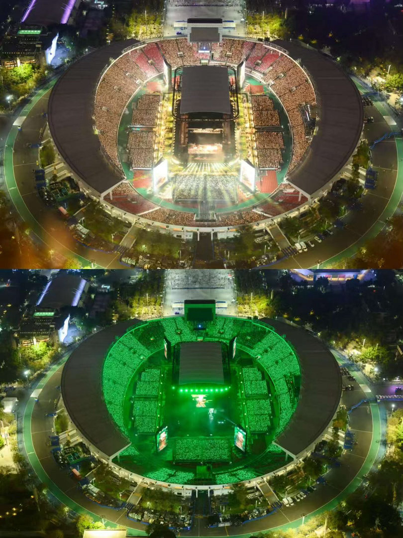 薛之谦薛之谦四面台舞美薛之谦一分钟800个灯光组合 激光如兽，光束如潮，薛之谦站