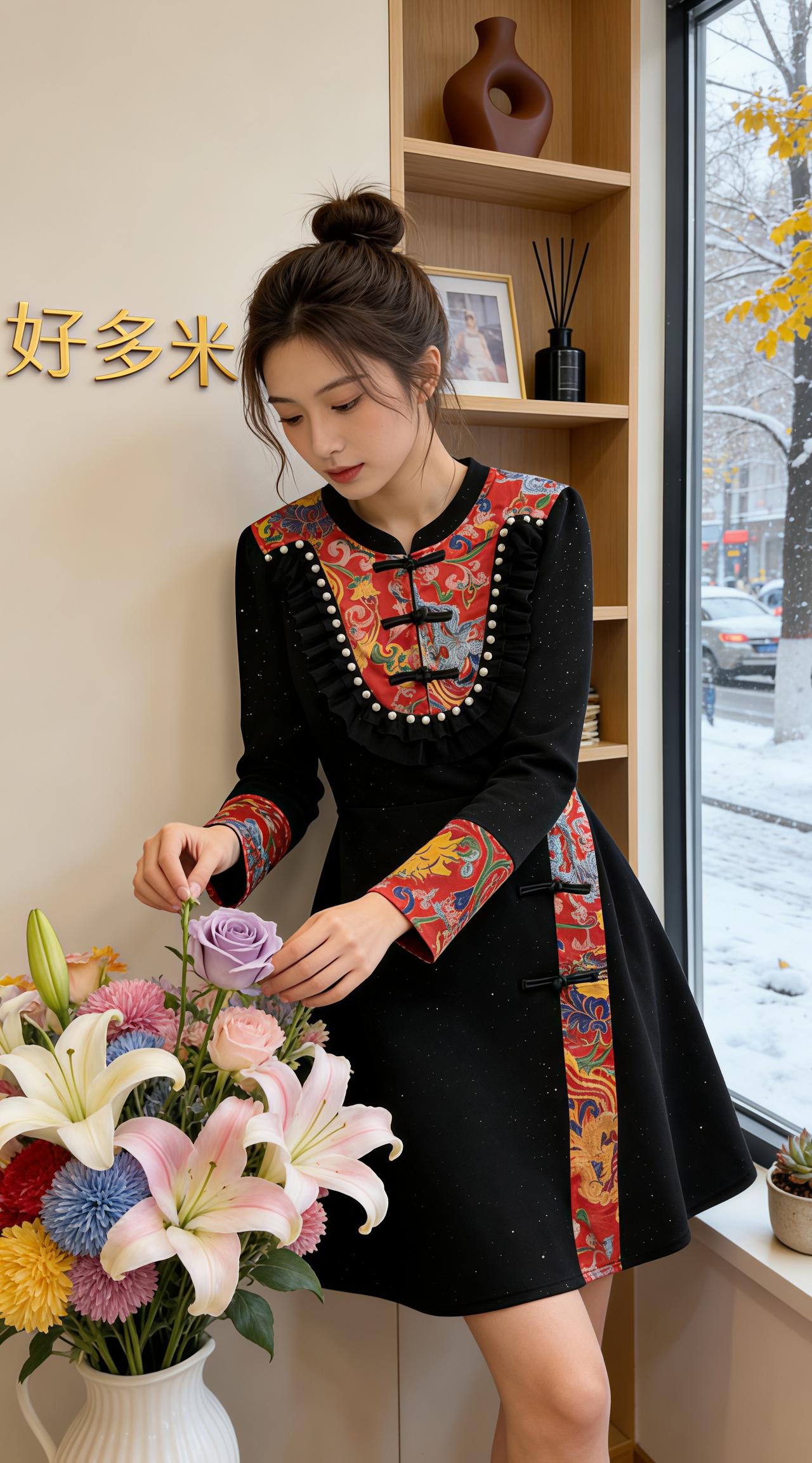 新中式国风连衣裙 穿搭 新年战袍 连衣裙分享 复古穿搭