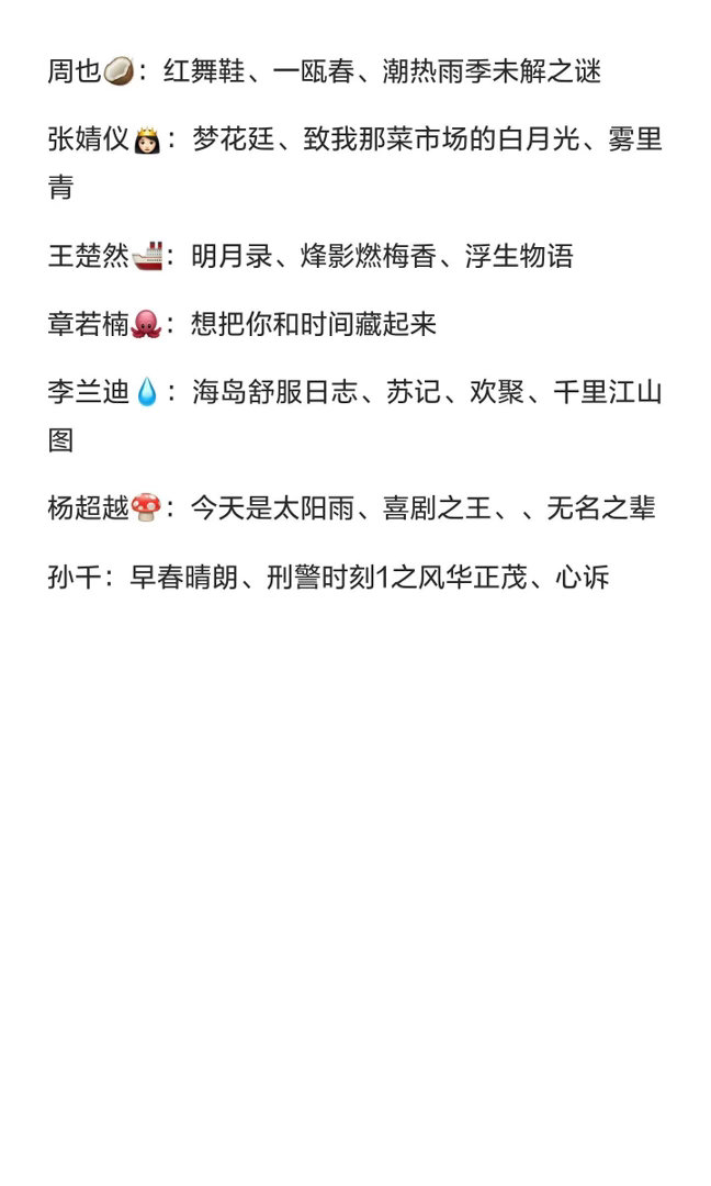95🌸待播 95🌸们下一轮存货哪部有希望 赵露思:要多美丽就多美丽(待拍)、