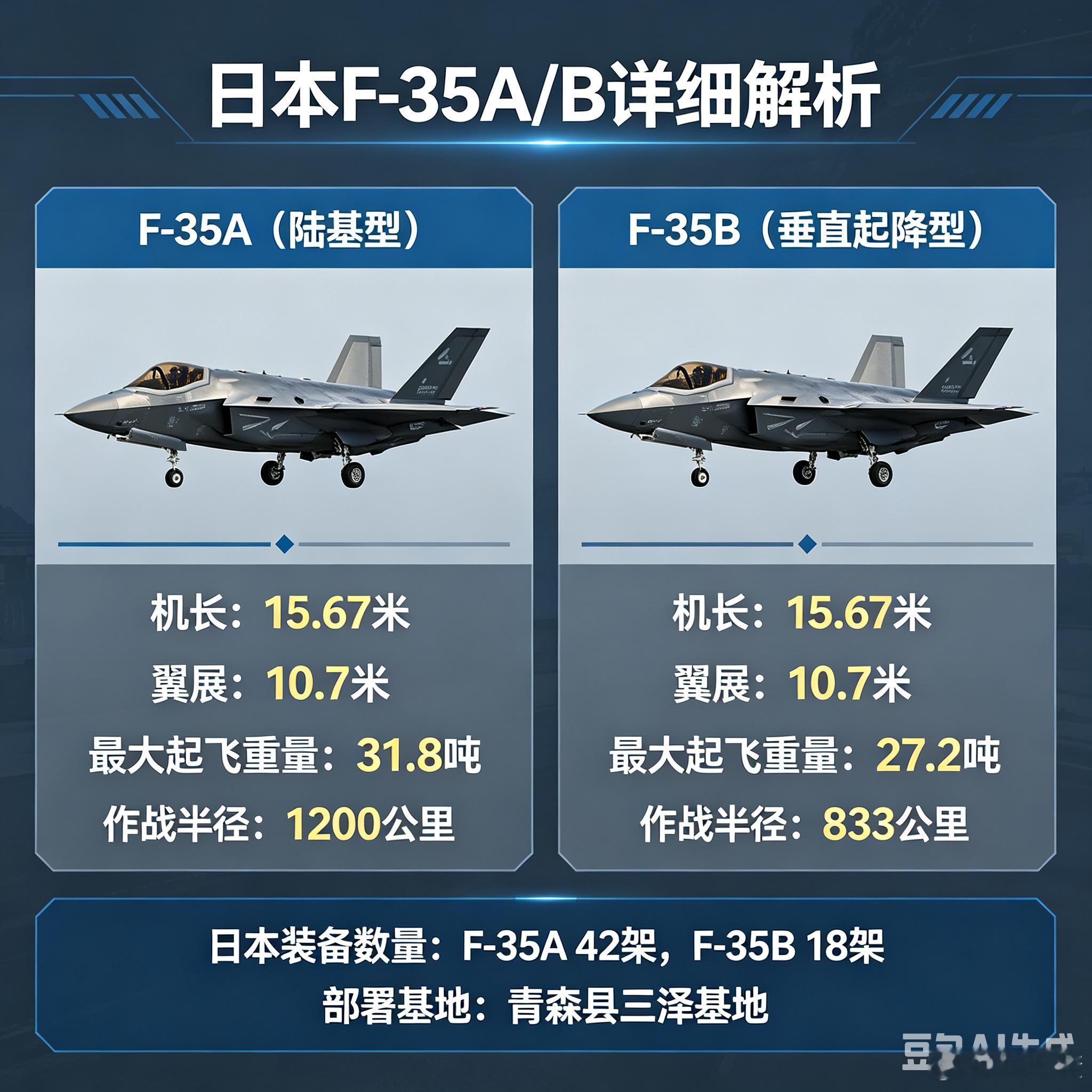 军事ai新视野 日本 F‑35A / F‑35B 全解析ai热力追踪 日本是美国