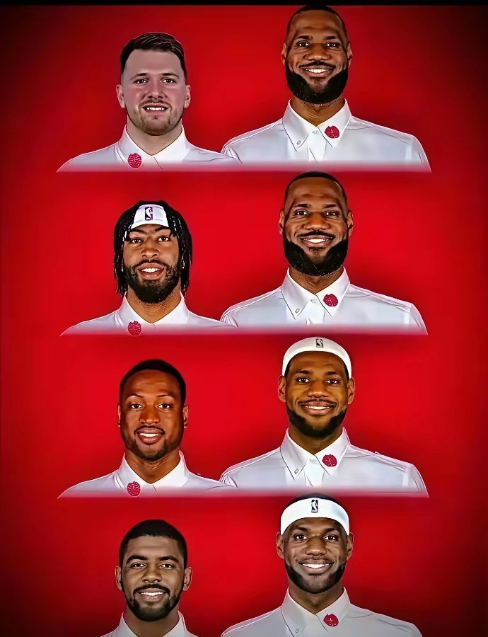 詹姆斯不愧为GOAT，和谁搭档都能拿冠军，而且都能拿FMVP，都是队内一哥！詹姆