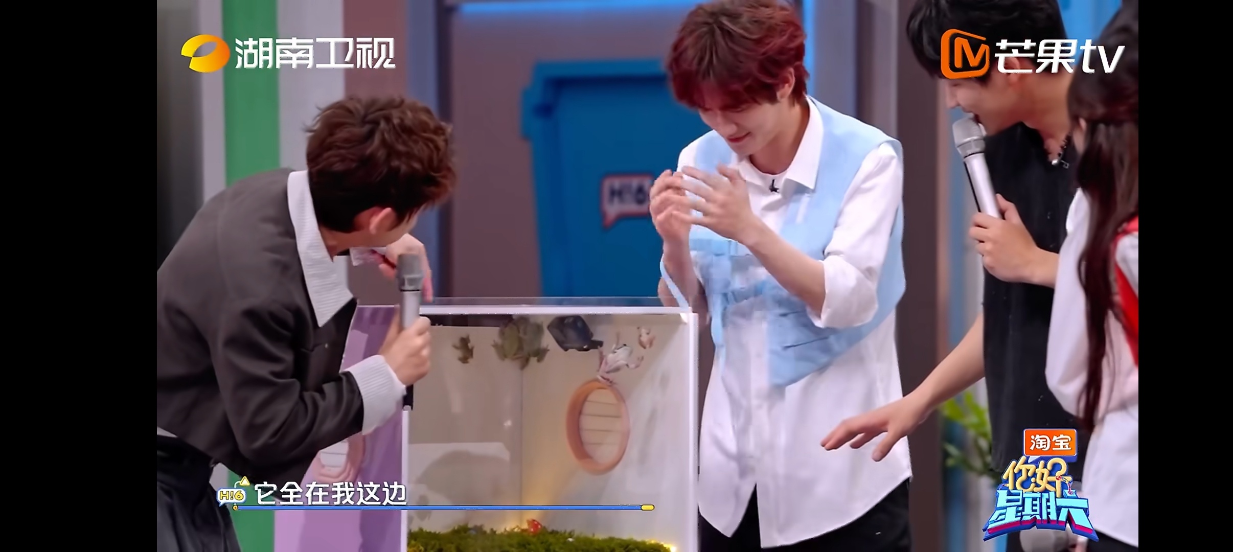 丁程鑫这就是不愿面对现实的我 谁让我们小丁玩恐怖箱的哈哈哈哈，给孩子整得脸皱皱巴