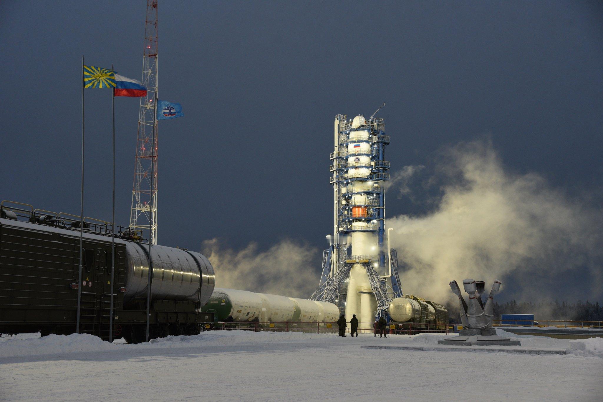 昨天22:11，俄罗斯空天军部队在普列谢茨克使用Soyuz 2.1a运载火箭，成