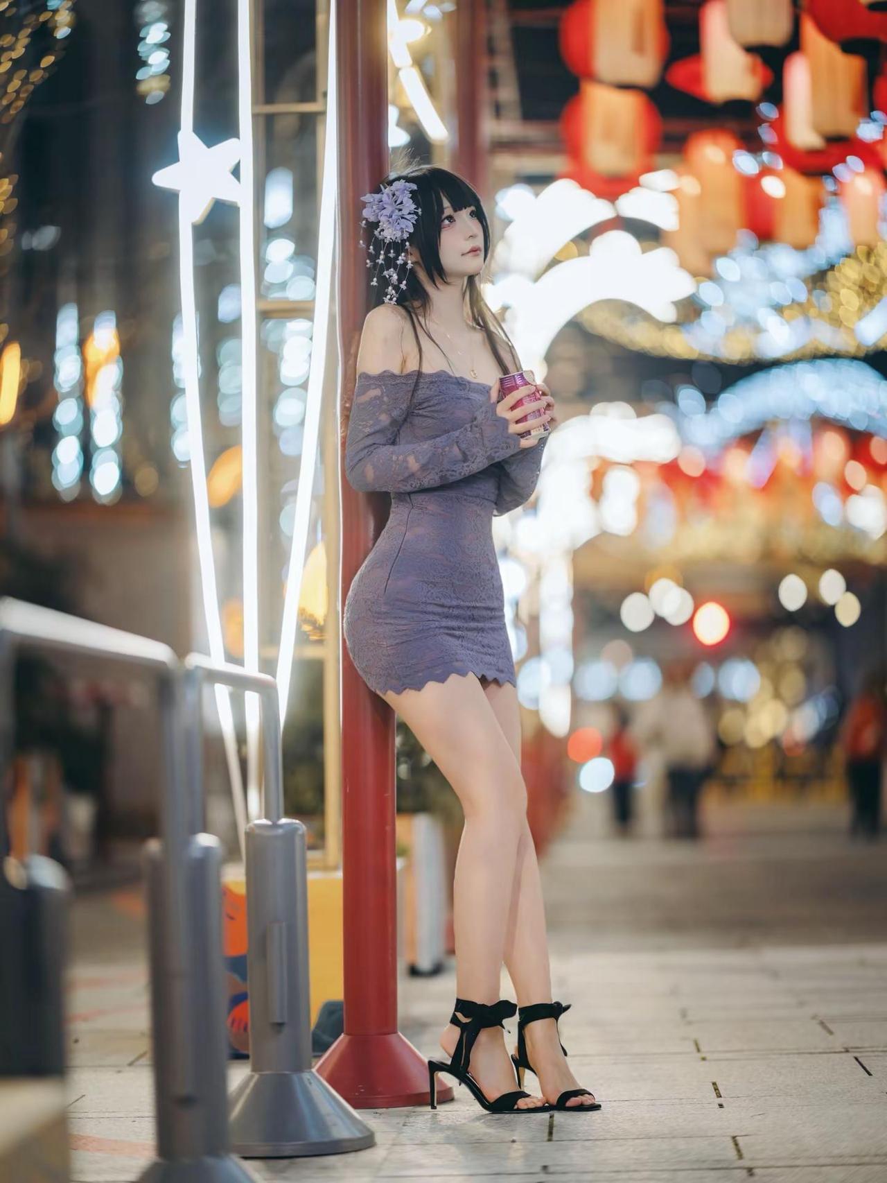 叫你宝宝没有别的意思  只是忘了你名字。街拍 御姐风 夜拍