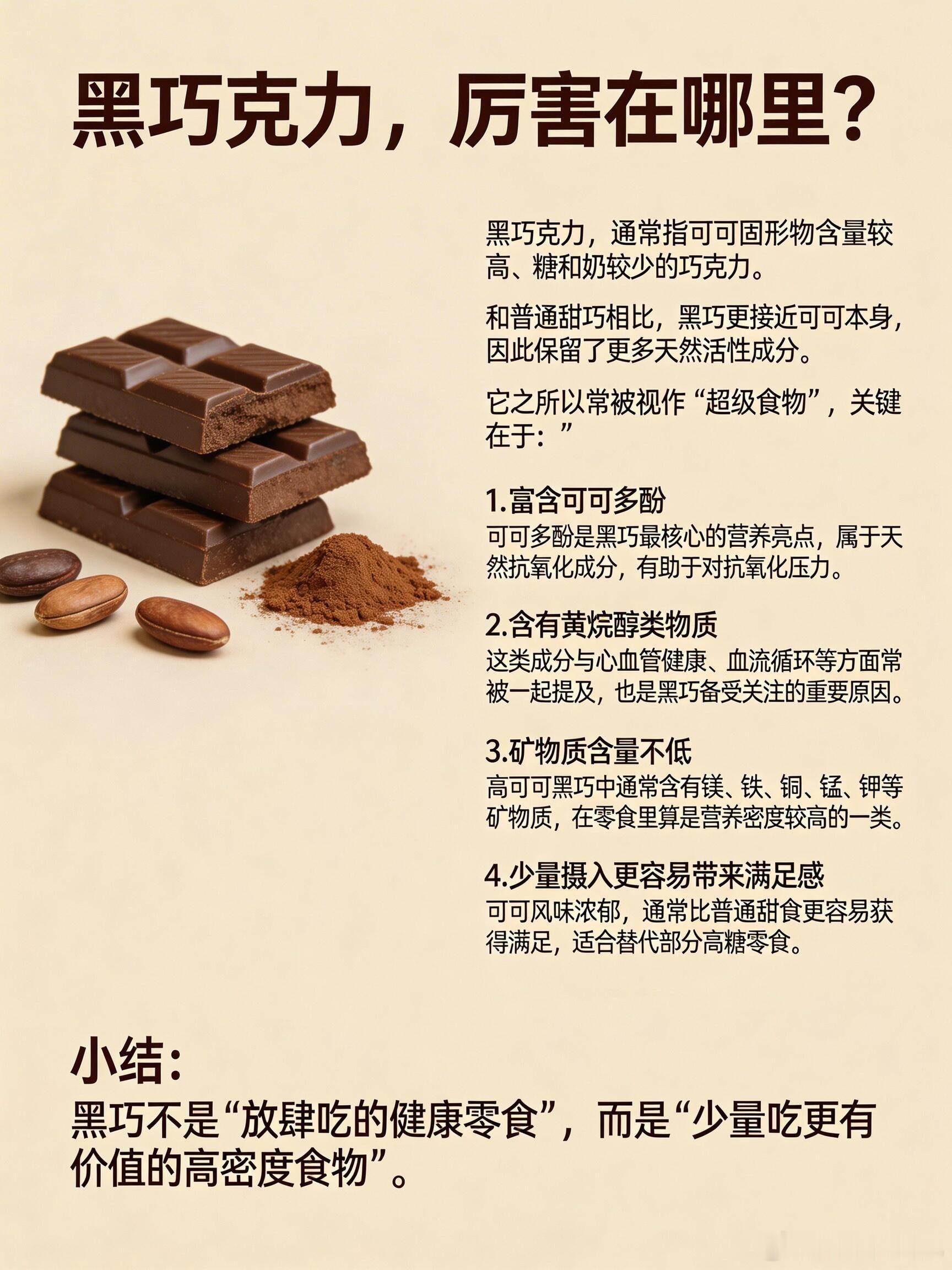 超级食物——黑巧 | 真的不是普通零食！一提到巧克力，很多人第一反应就是：高糖、