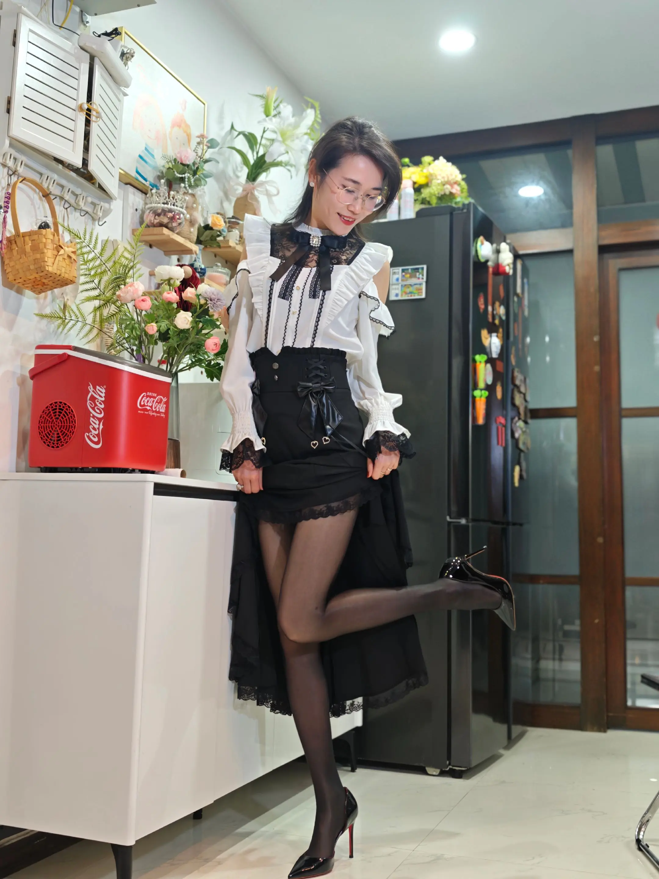 烟花易冷，人事易分🖤。黑色系穿搭