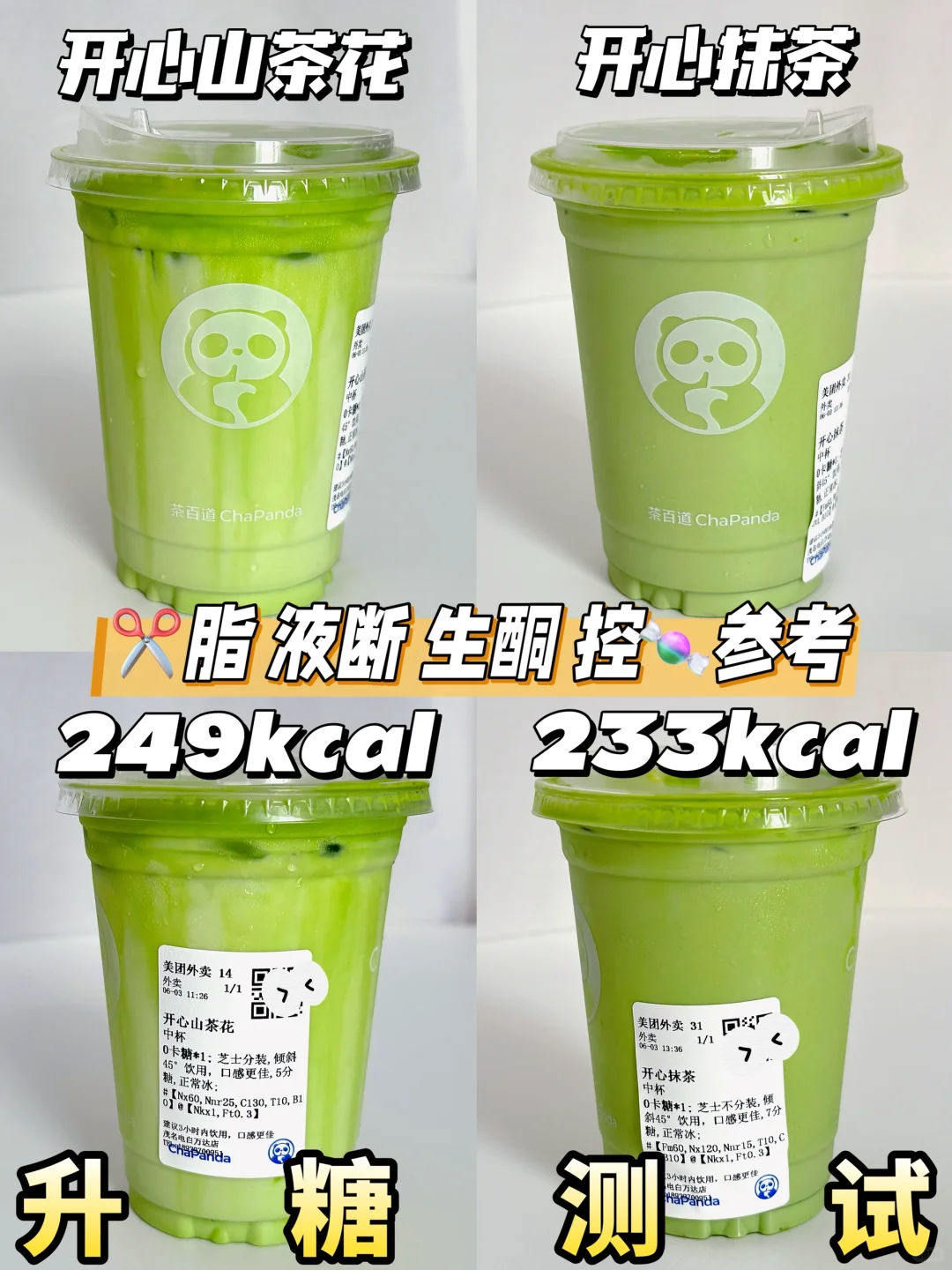 🆕茶百道开心系列升糖测试 | 低糖可冲❗