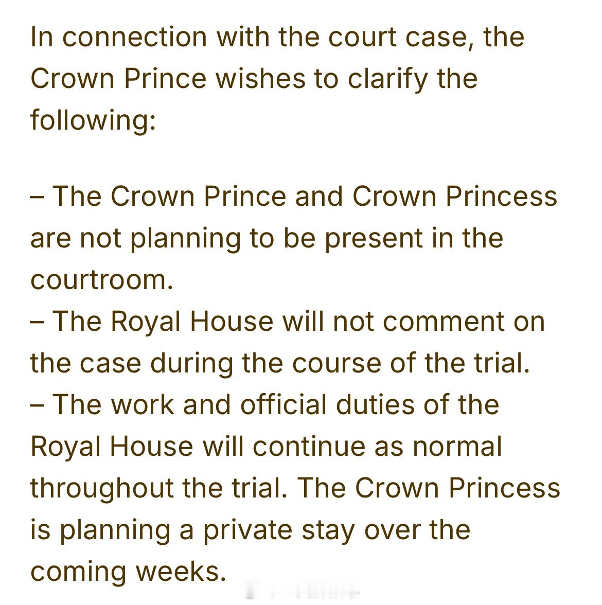 今天挪威的哈康王储为他家继子Marius Borg Høiby发表个人信息，因为