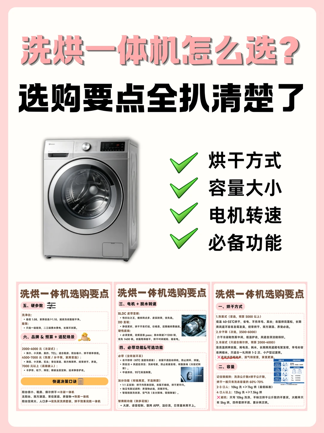 洗烘一体机终极选购攻略｜看这一篇就够了❗