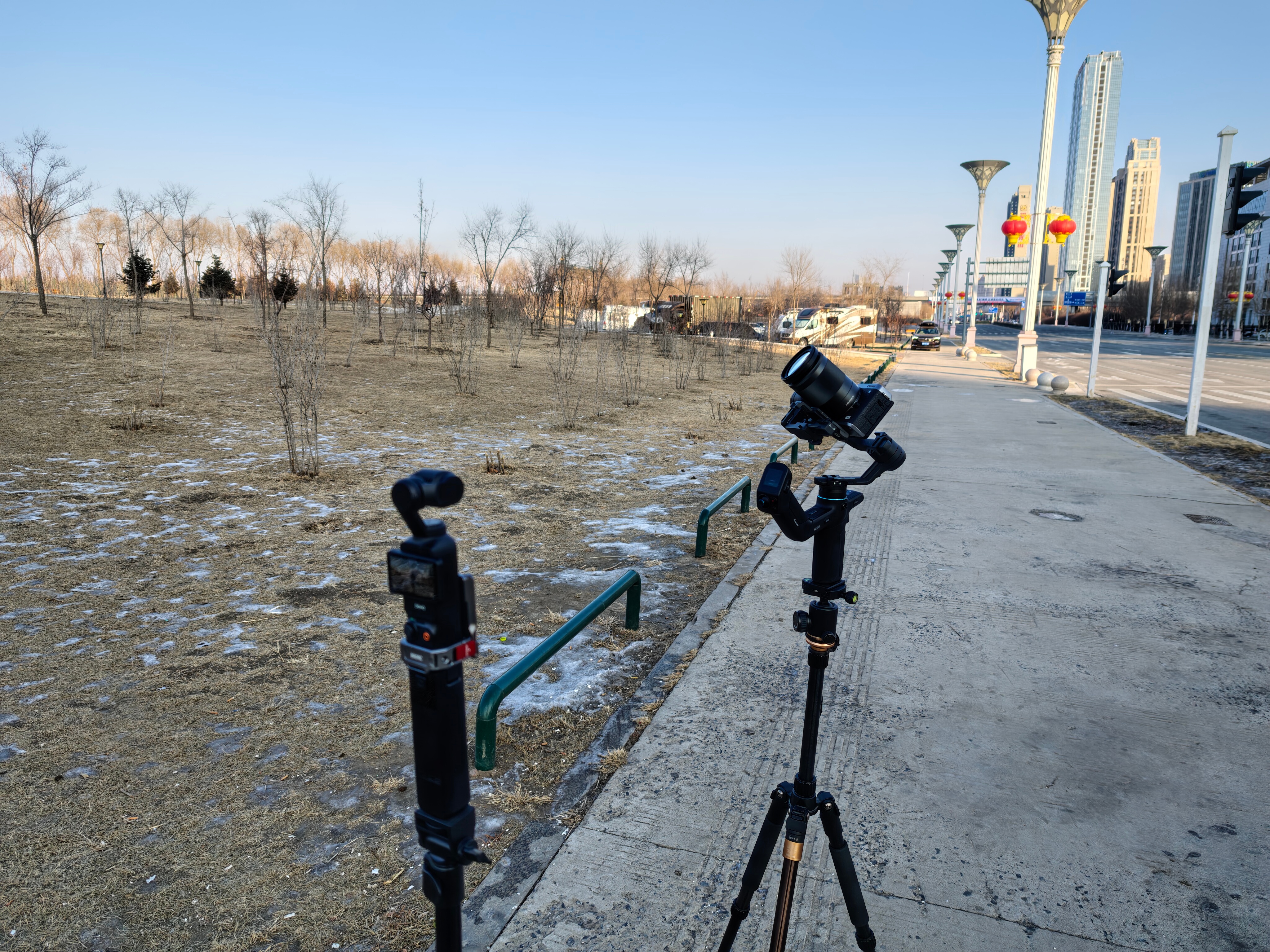 大冷天拍东西差点没冻bi我 