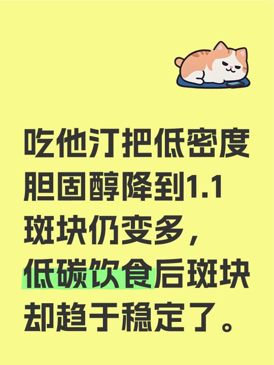 低碳并不是升高胆固醇而是降低有害的部分