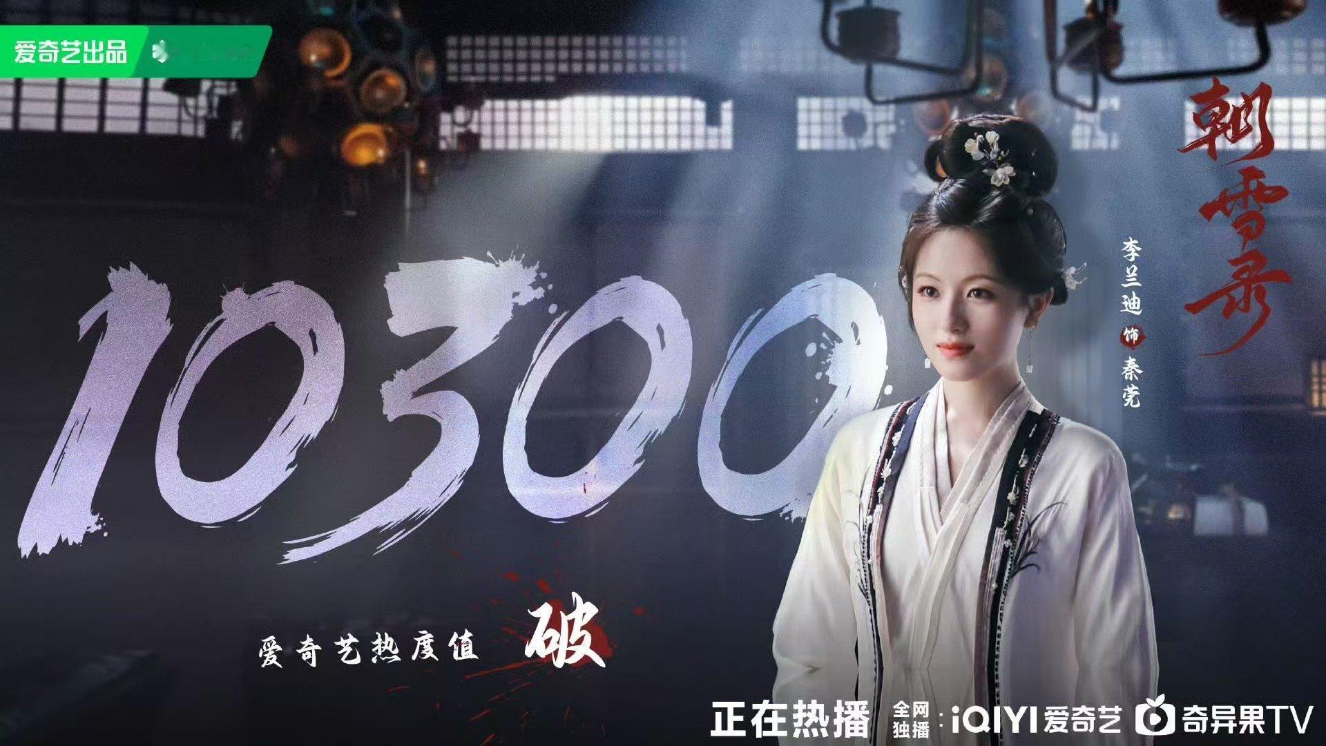 李兰迪朝雪录爱奇艺热度破10300李兰迪秦莞热度破10300李兰迪秦莞热度破10