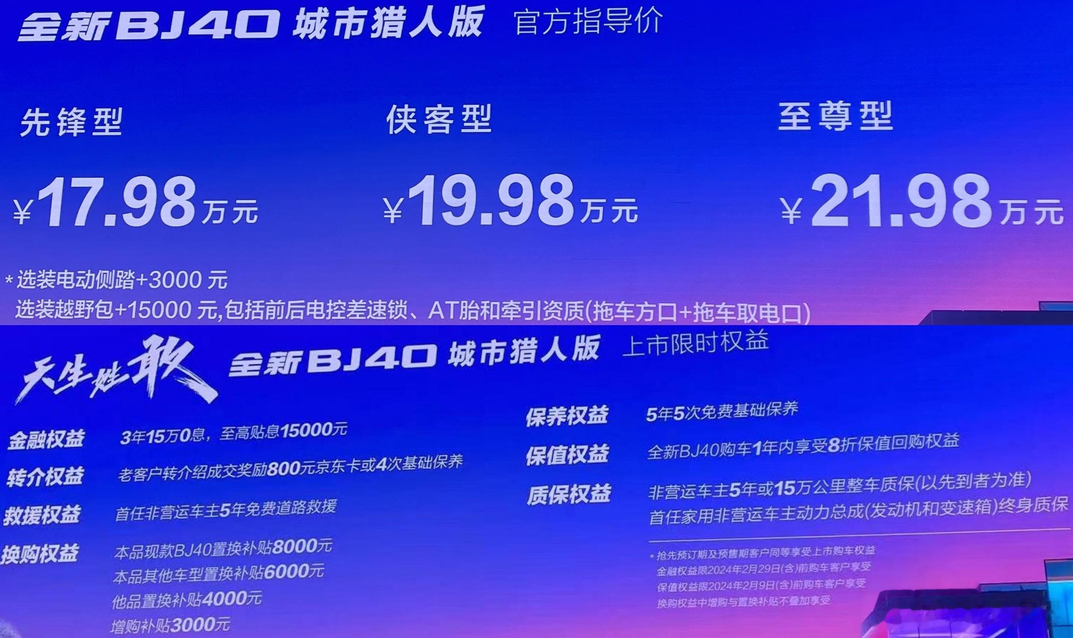 2023广州车展，全新北京BJ40城市猎人版正式上市，3款车型售价区间17.98