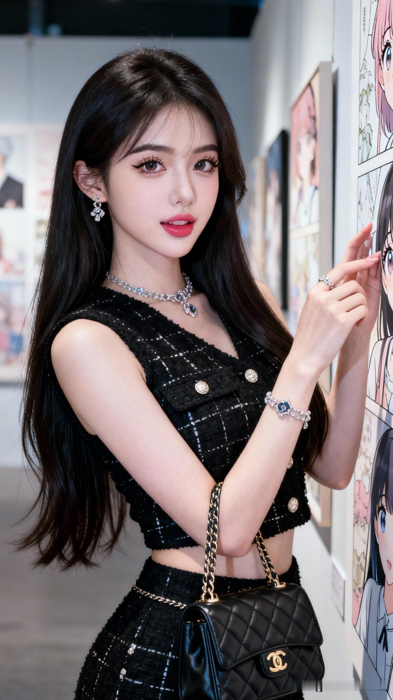 画中美人指，墨染相思意。减龄少女感穿搭 在动漫展上打卡，与二次元女神合影！📸✨