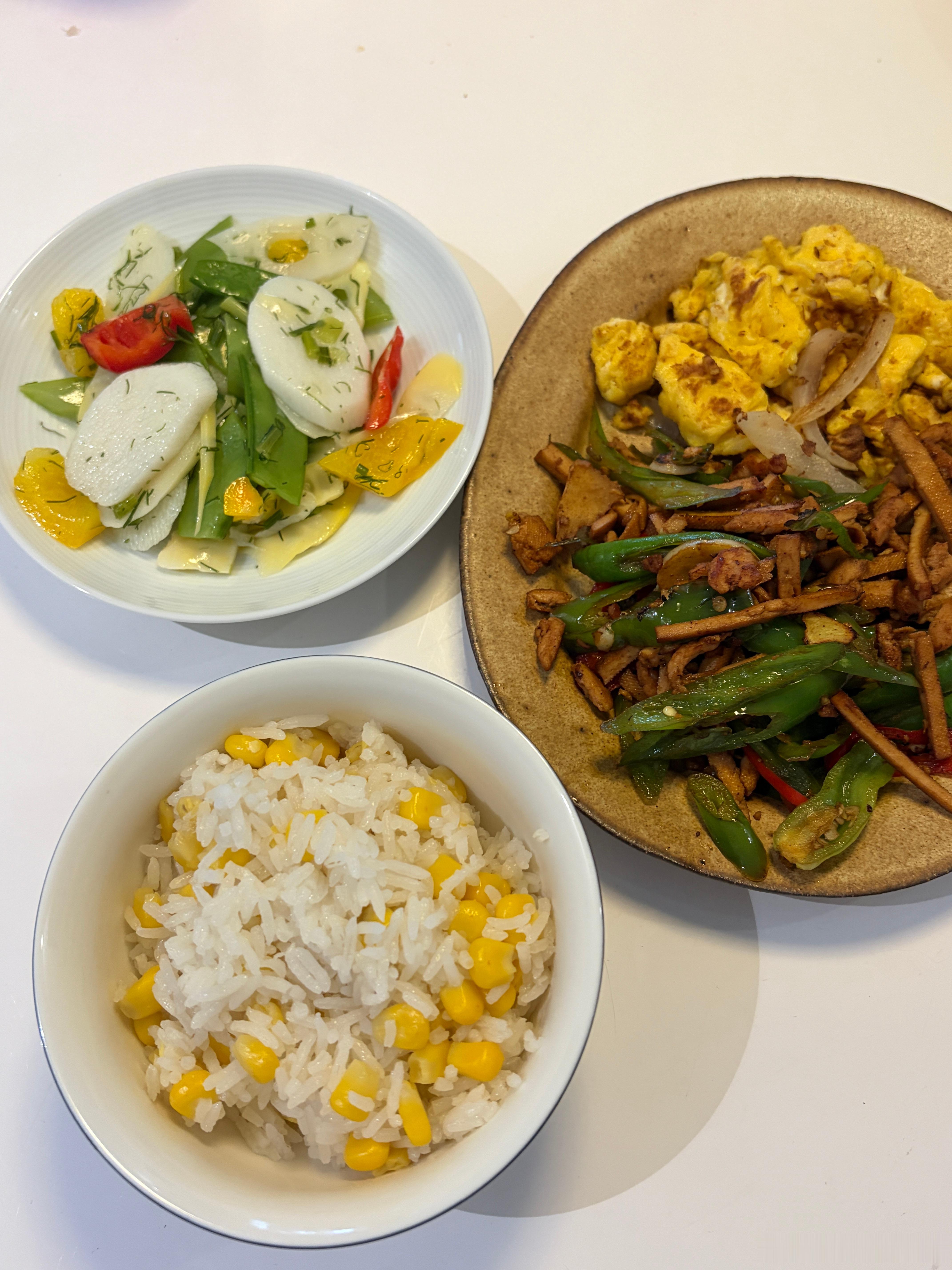 没有阿姨之后自己做饭半小时内搞定盒马的净菜和凉菜刚好是两人食的份量那一个人就正好