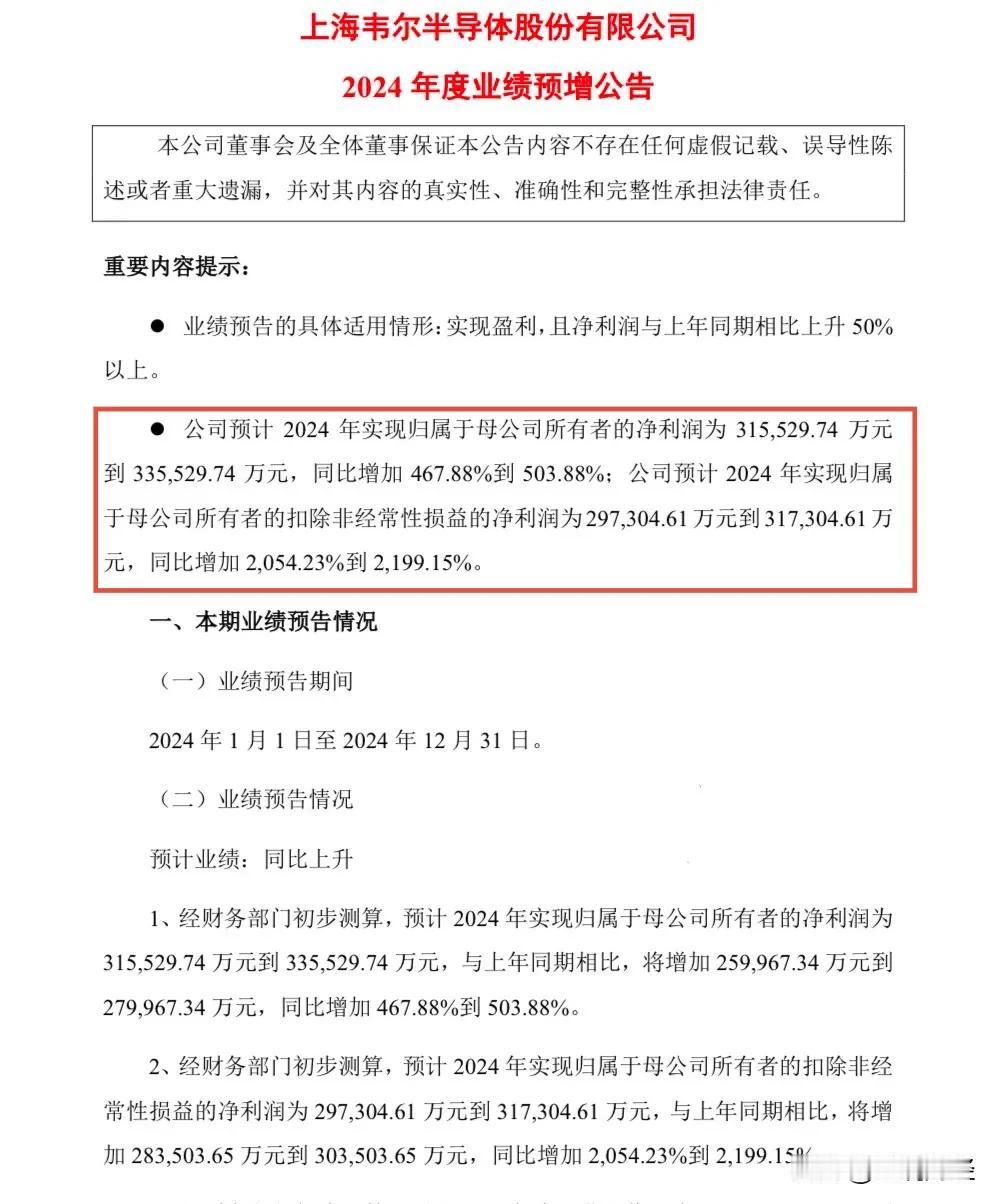 重大利好！韦尔股份营收创下新高，业绩猛增5倍！
  韦尔股份2024年的公告表明