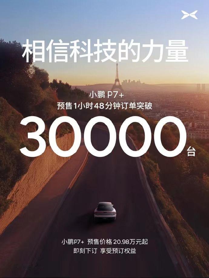 小鹏P7+这个预售表现有点猛啊#小鹏汽车[超话]# ​​​