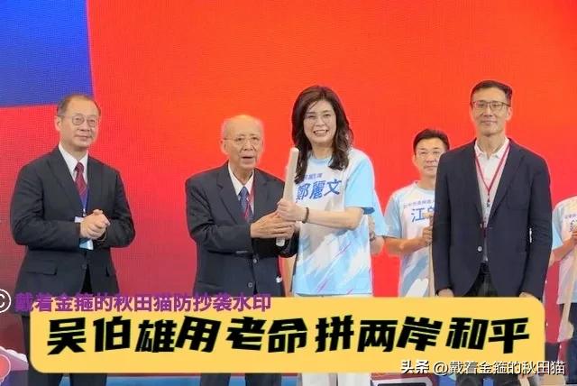 用命拼两岸和平、护蓝营团结！
吴伯雄87岁行动不便仍坚持登台、全程凯道，一天赶两