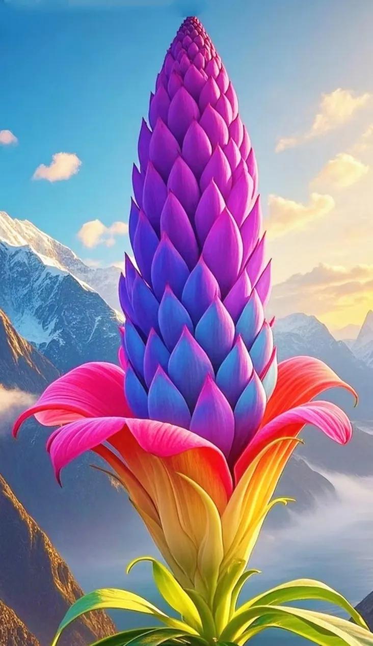 紫苞映雪峰，万紫千红开。花枝招展景色美 风景美，花凋谢