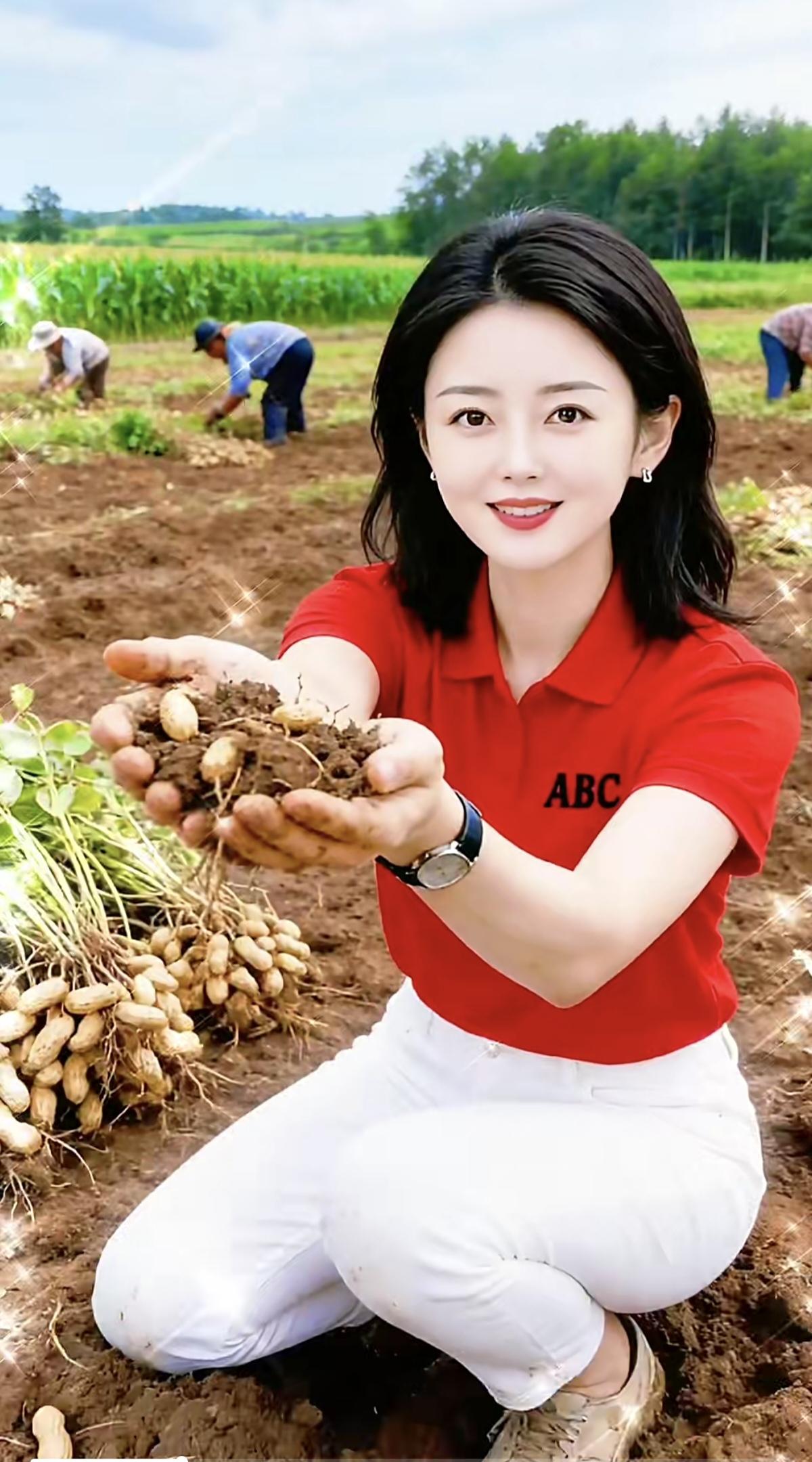 花生堪比人参果，
八月金秋正收获。
鲜果泥土香味浓，
…………………………
请你