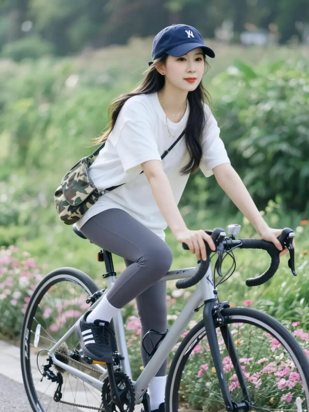 AI清新骑行照 随变ai随便玩
