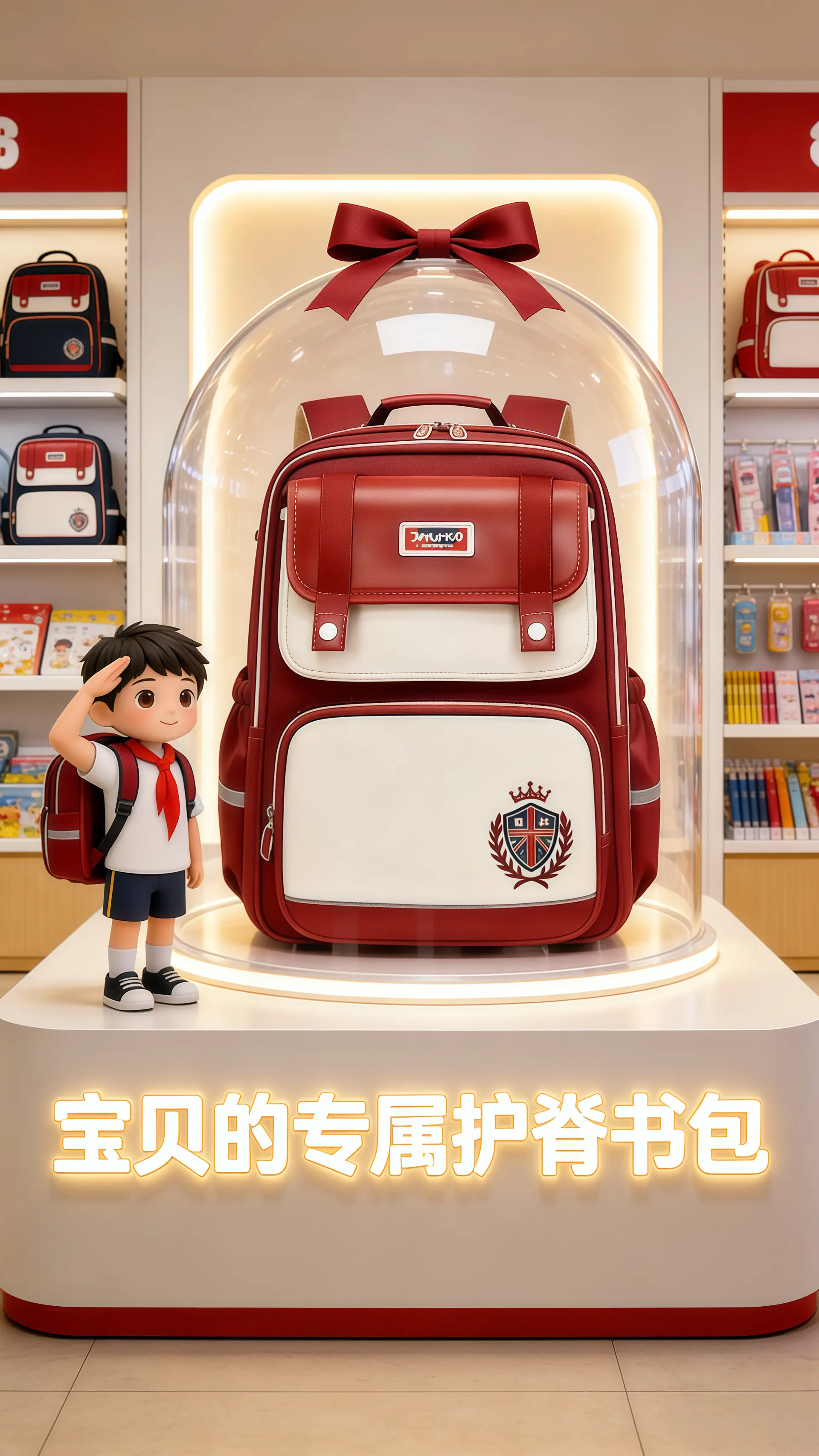 新款小学生书包来啦～容量大还轻便减负，上学背超合适～