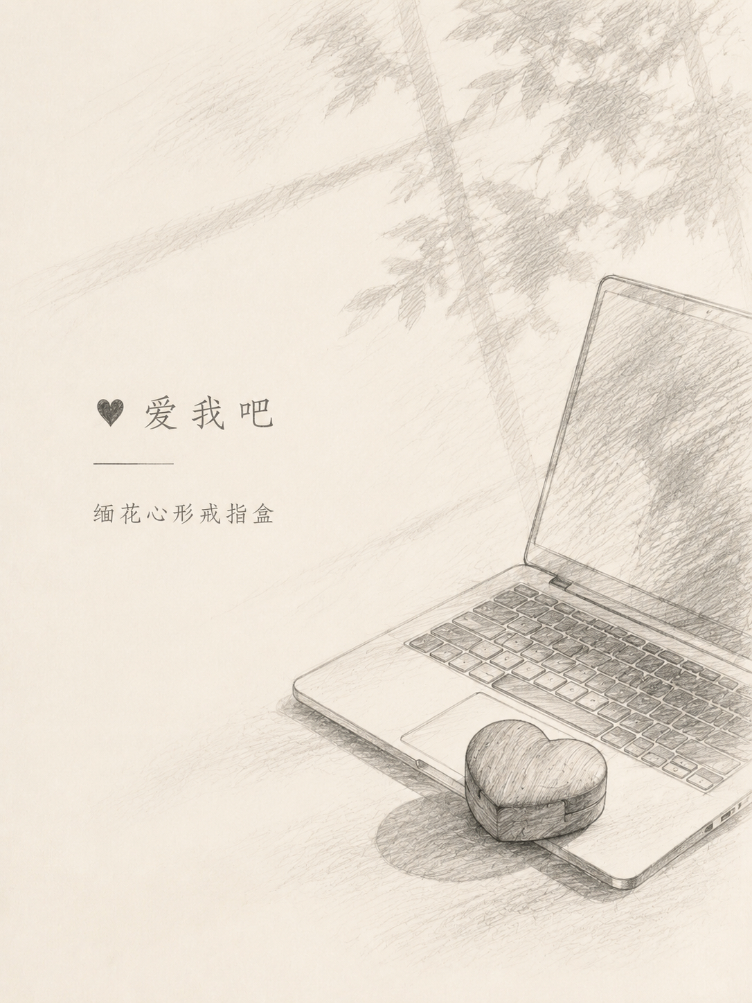 把爱藏进一只木盒里｜一枚有温度的缅花心形戒指盒❤️⸻有些礼物，不需要太多华丽的包