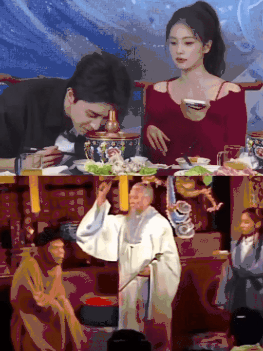 白鹿和敖瑞鹏也是演上西游记了，训猴中 
