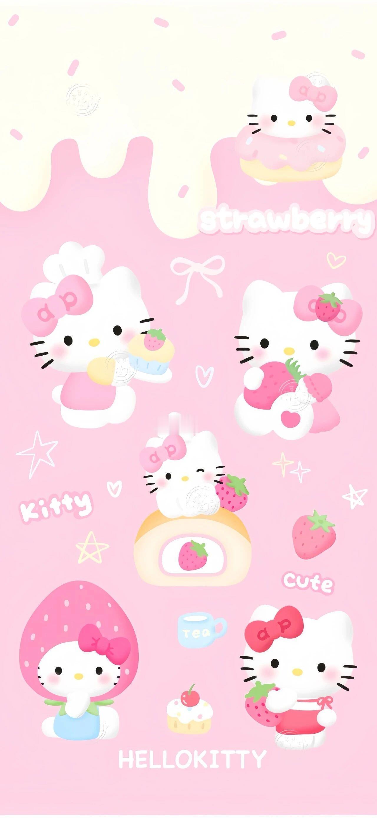 Hellokitty[超话]         粉色系Kitty壁纸💕幸福在当下