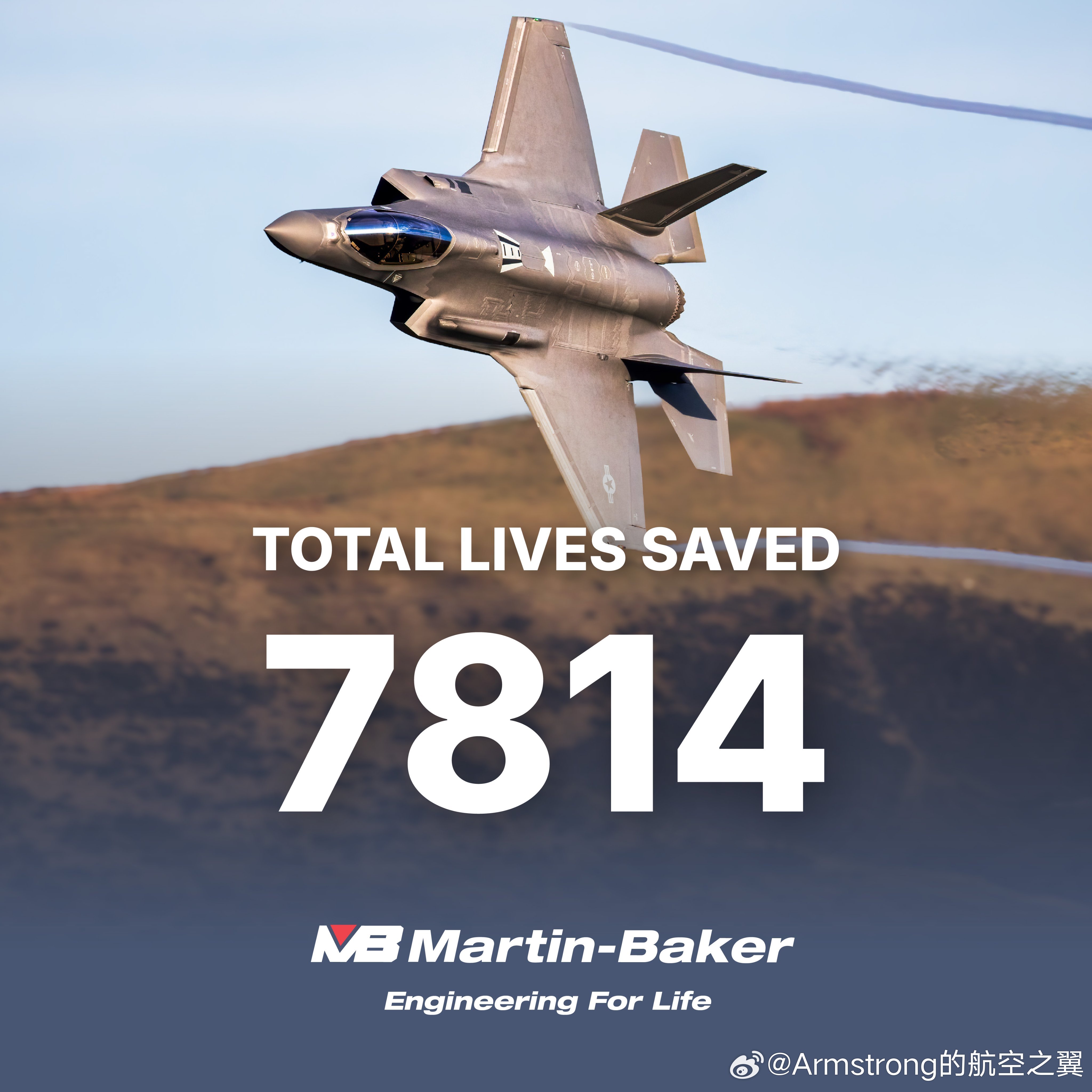 烽火问鼎计划 F-35摔了之后，马丁贝克计数器更新。3月31日美国空军一架F-3