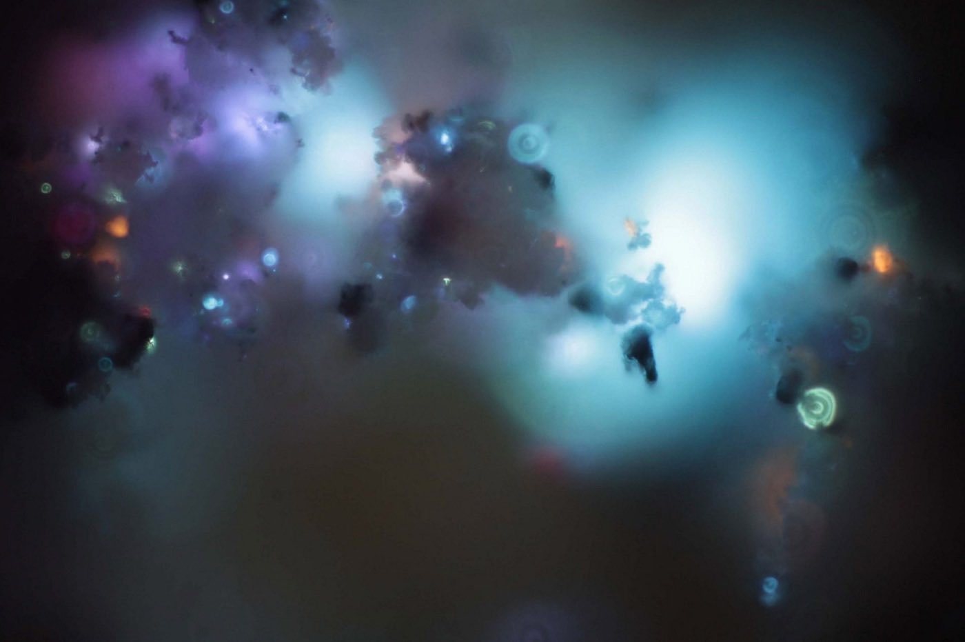 人类骨灰在显微镜下的样子，跟几千光年之外的星云高度相似，我们真的是星尘。 ​​​