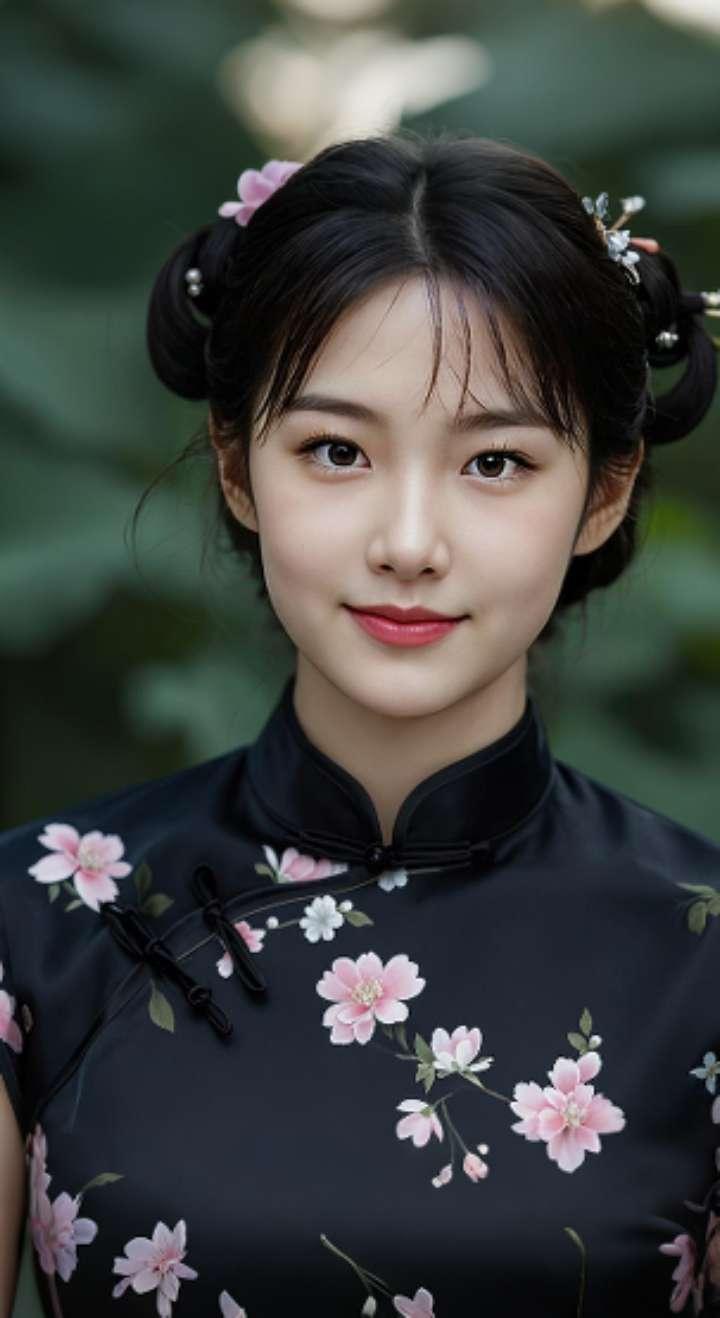 AI扩图 AI旗袍雅韵