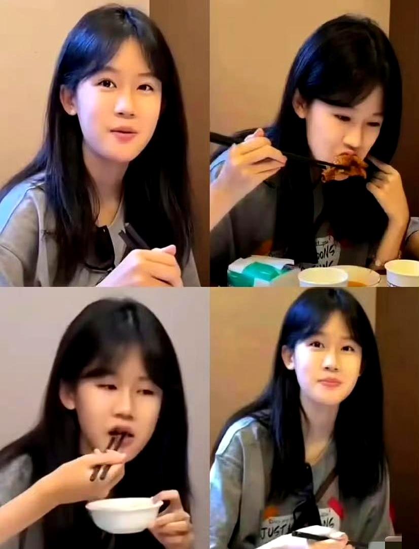 陆毅一家吃饭时，一只虾就把教育的底色照得明明白白。
17岁的贝儿拿着虾不知从哪下