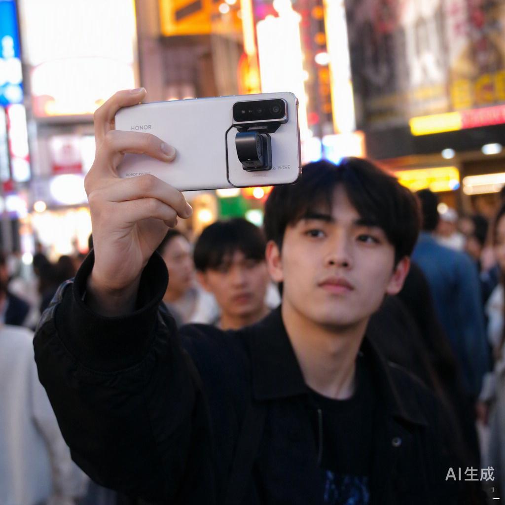 荣耀这次在 Robot Phone 里塞了个内置折叠云台，听着挺唬人，仿佛买了手