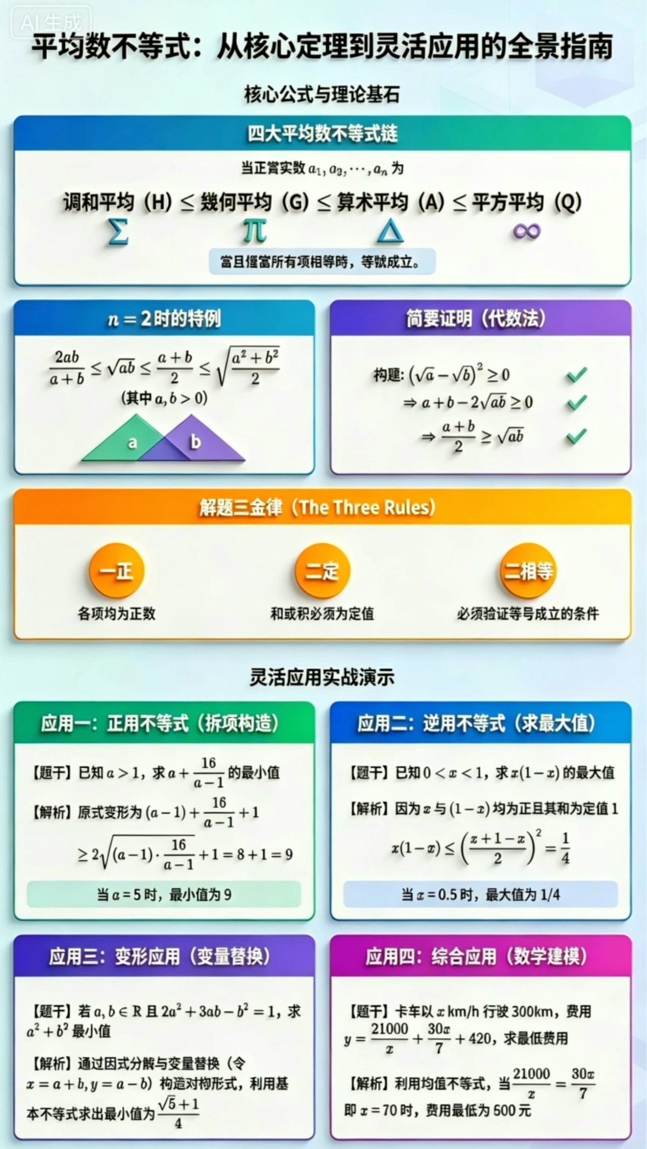 高中数学——四大均值不等式